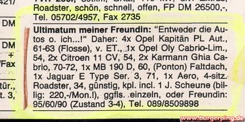 Kleinanzeige